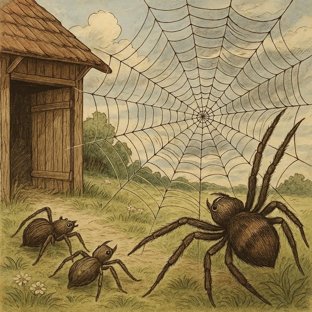 BAJKI Z MORAŁEM 7 bajki z morałem Bajka o trzech pająkach Konrad Dziennik