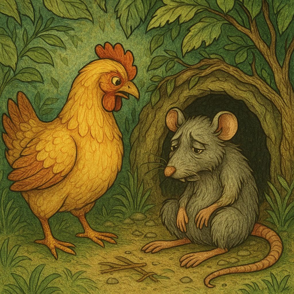 BAJKI Z MORAŁEM 4 bajki z morałem Kura co leczyła szczura Konrad Dziennik